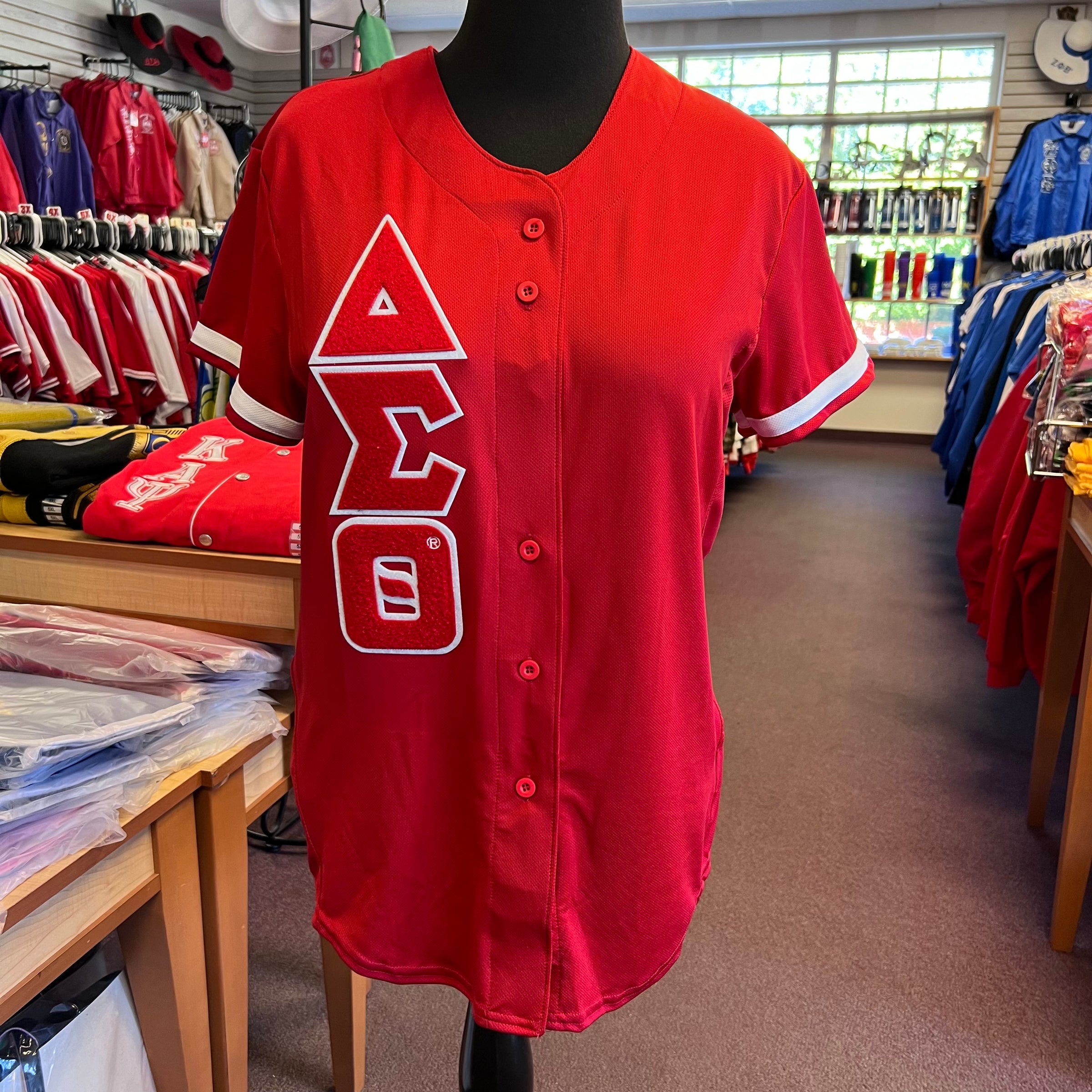 Delta Baseball Jersey with Chenille Letters