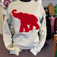 Delta Chenille Elephant Cream Sweatshirt