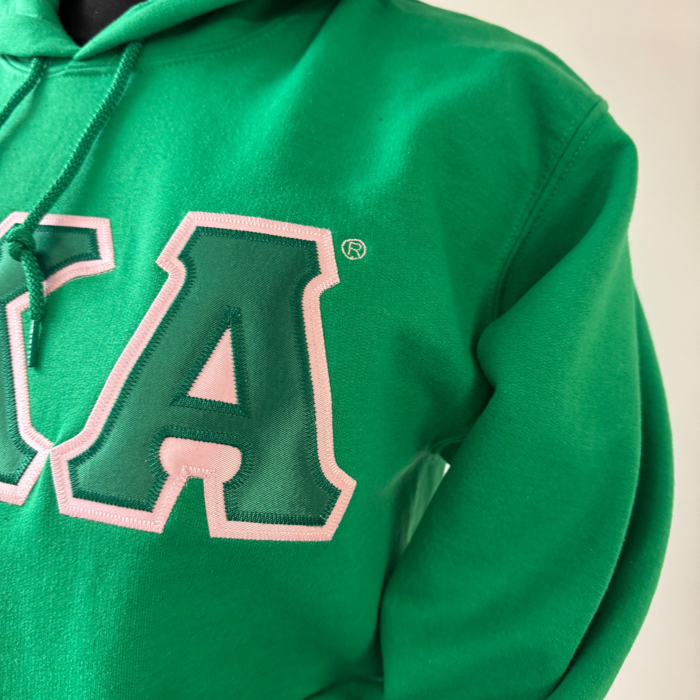 AKA Twill Letters Hoodie Green