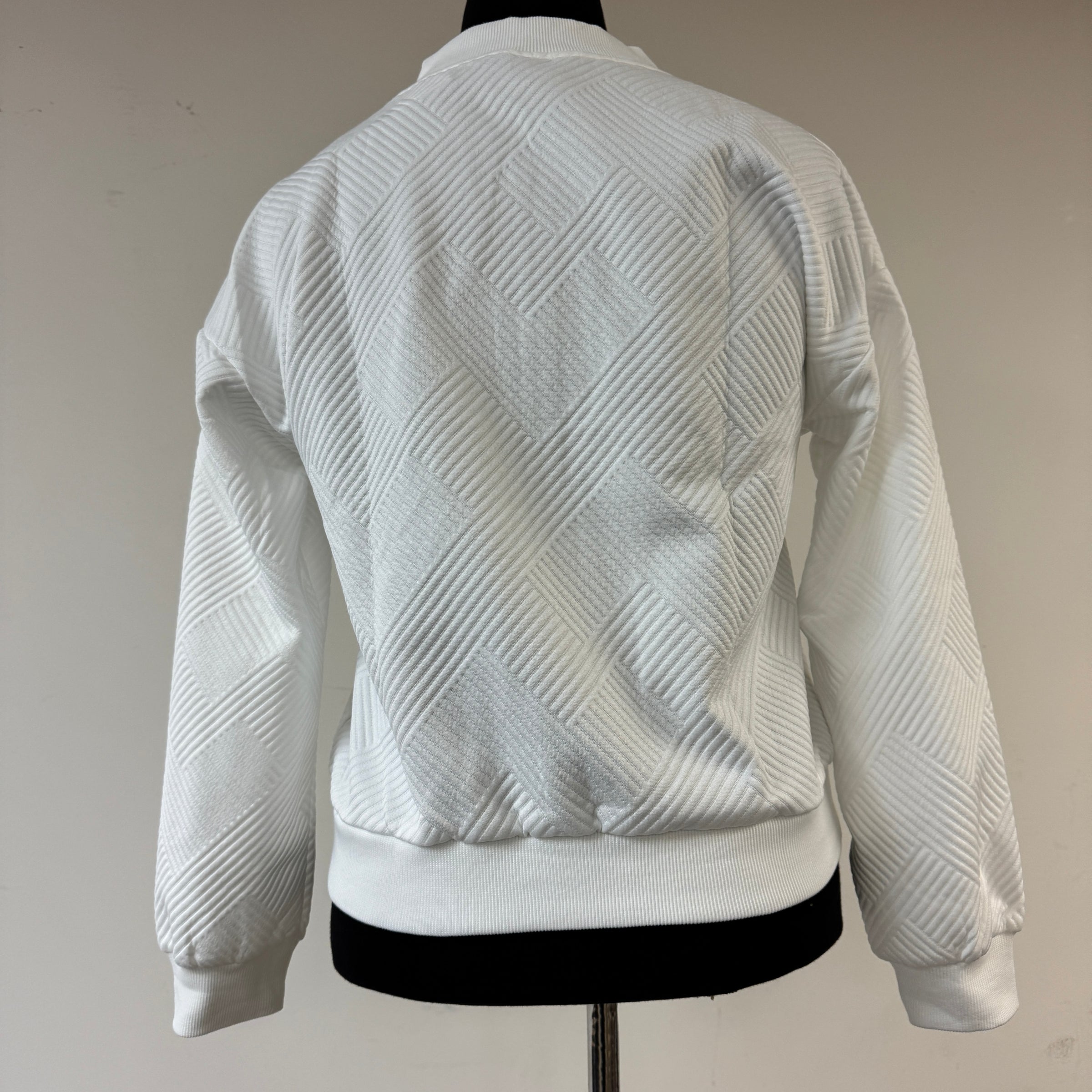 AKA Quilted Zip Jacket White
