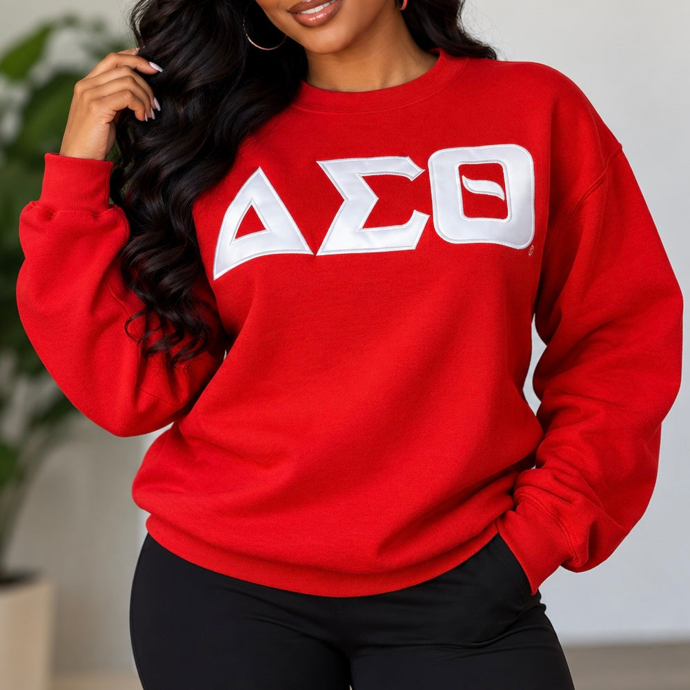 Delta Letters Sweatshirt Red