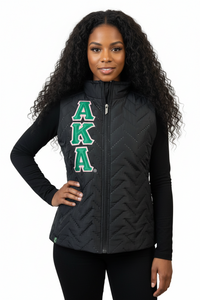AKA Quilt Vest Black