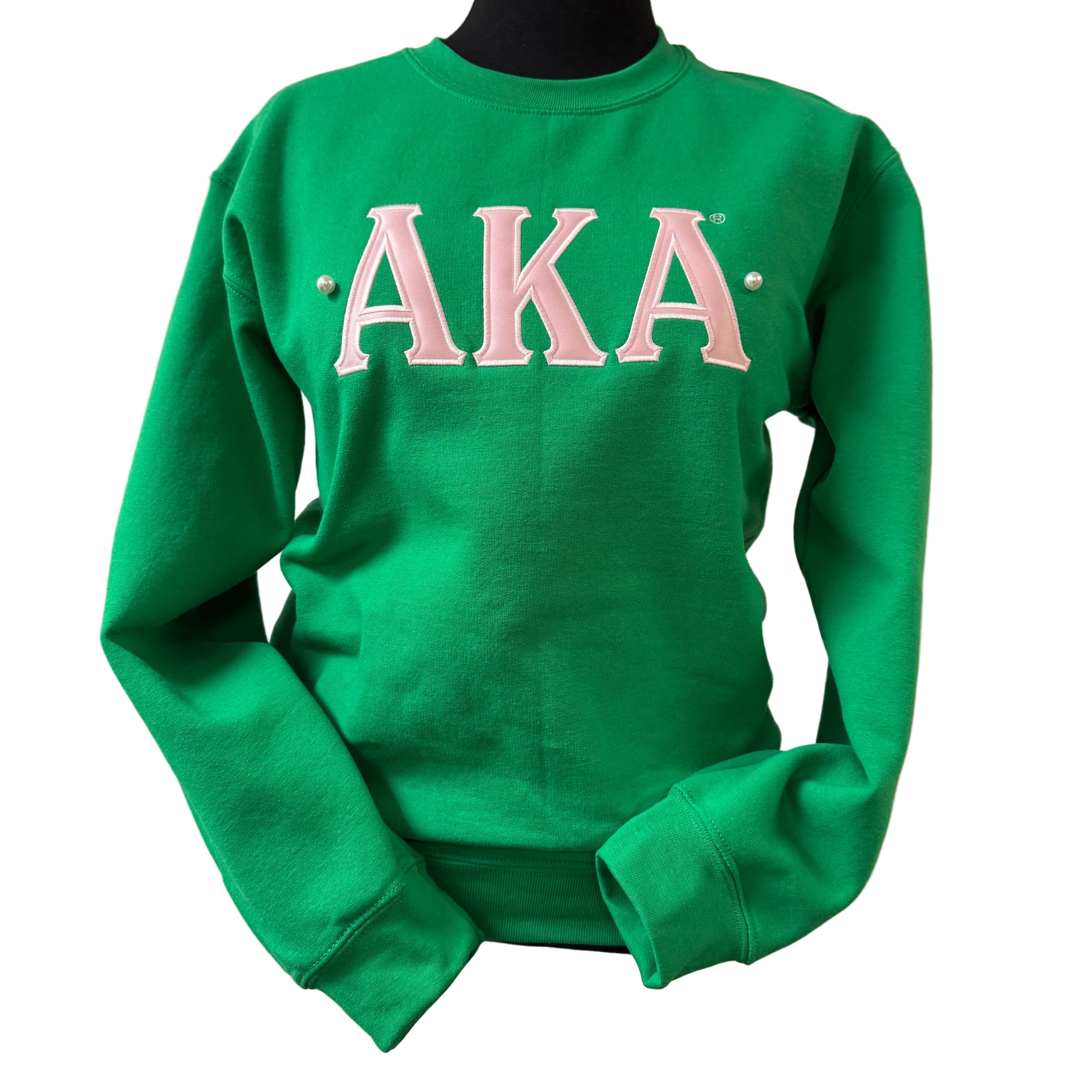 AKA Letters 2 Pearls Sweatshirt Green