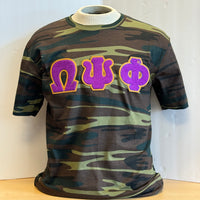 Omega Chenille Letters Camo T-shirt