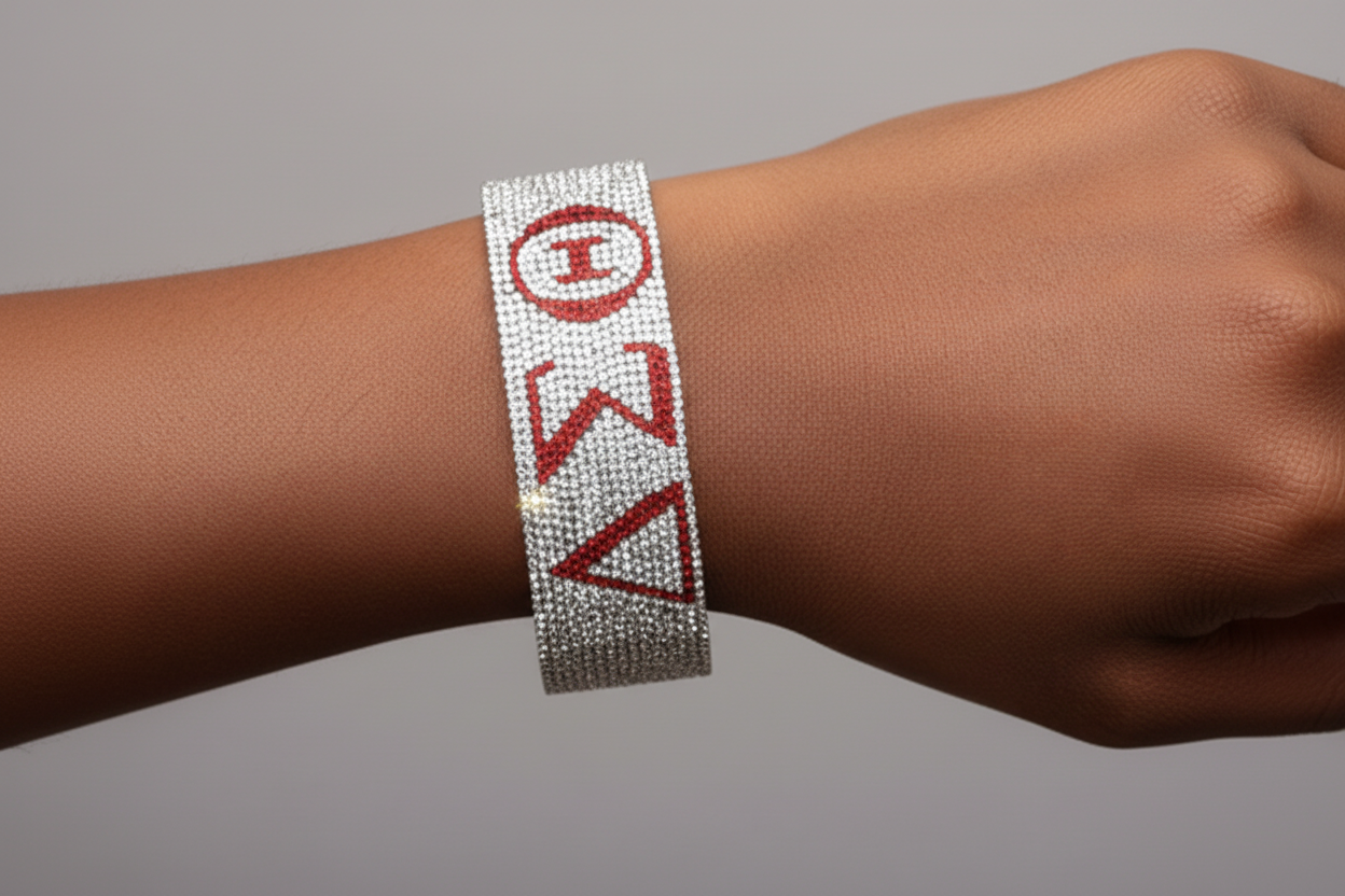 Delta Magnetic Bling Bracelet Silver