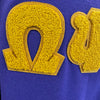 Omega Chenille Letters Purple Sweatshirt