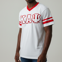 Kappa Stripe Sleeves V-neck Tee