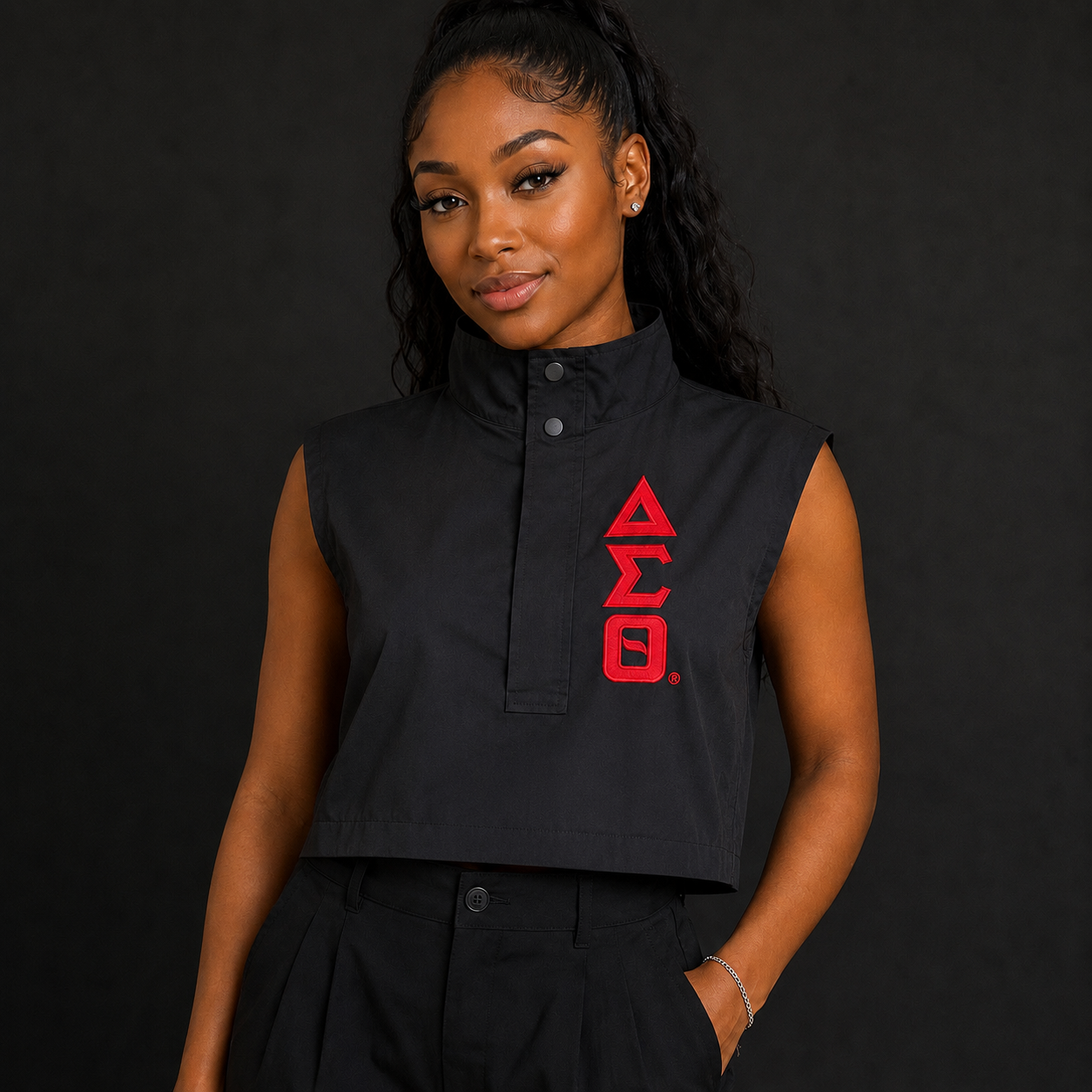 Delta Mock Neck Top