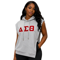 Delta Sleeveless Drop Shoulder Hoodie Grey
