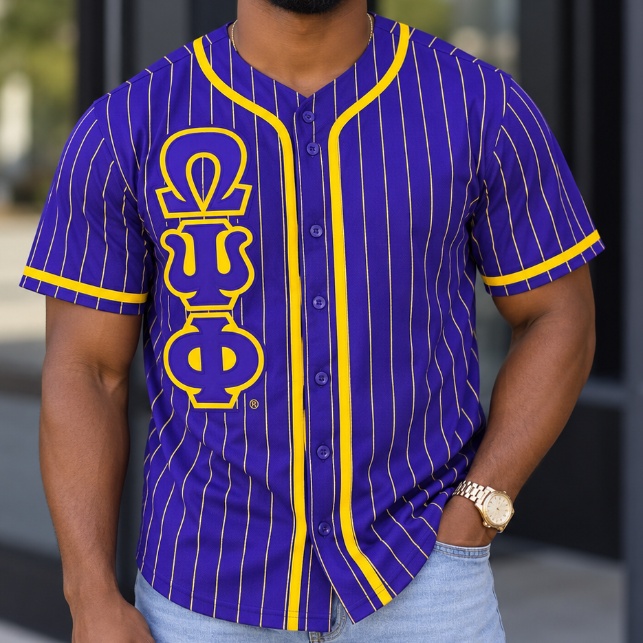 Omega Baseball Jersey Pinstripe