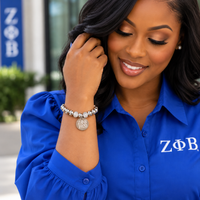 Zeta Silver Bead Bracelet
