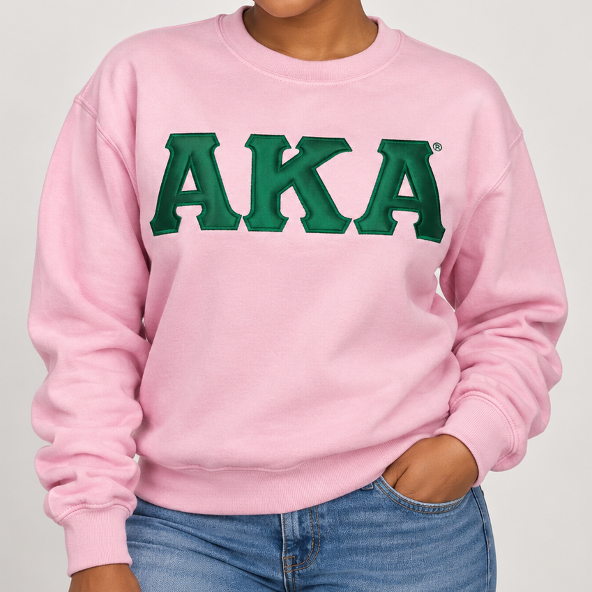 AKA Classic Letters Sweatshirt Pink
