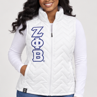 Zeta Quilt Vest White