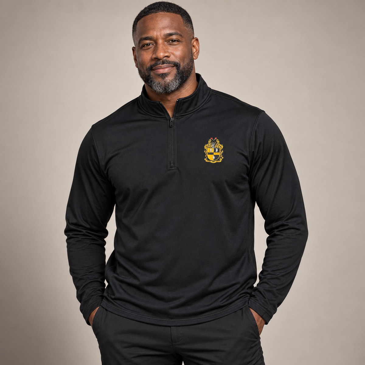 Alpha Zip Pullover Black