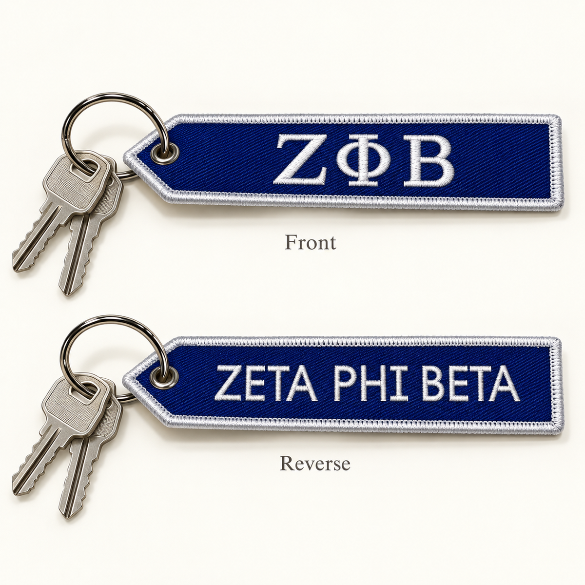 Zeta Embroidered Key Chain