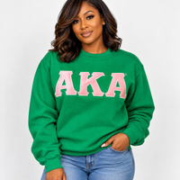 AKA Classic Letters Sweatshirt Green