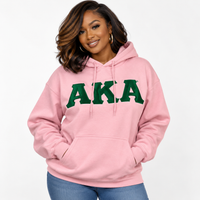 AKA Letters Hoodie Pink