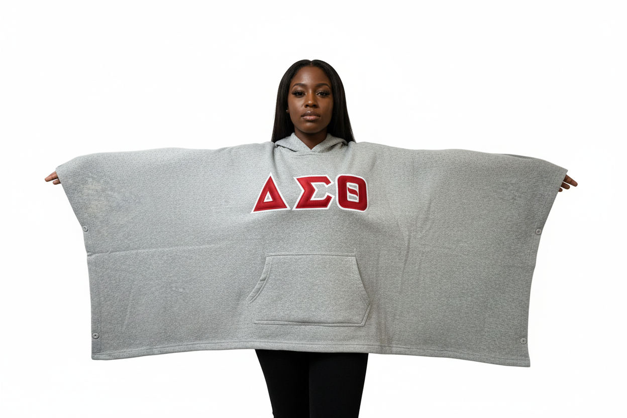 Delta Fleece Hooded Poncho