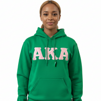 AKA Letters Hoodie Green
