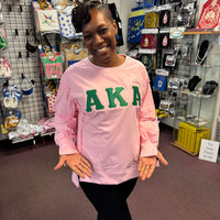 AKA Oversized Drop Shoulder Sweatshirt Pink