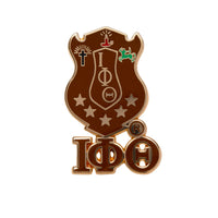 Iota 3D Color Shield Lapel Pin with Letters