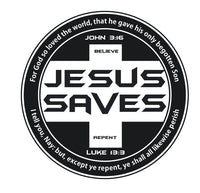 Jesus Saves Black/White (Design Only for White Shirts)