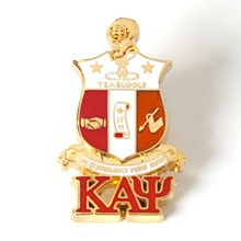 Kappa 3D Color Shield Lapel Pin with Letters