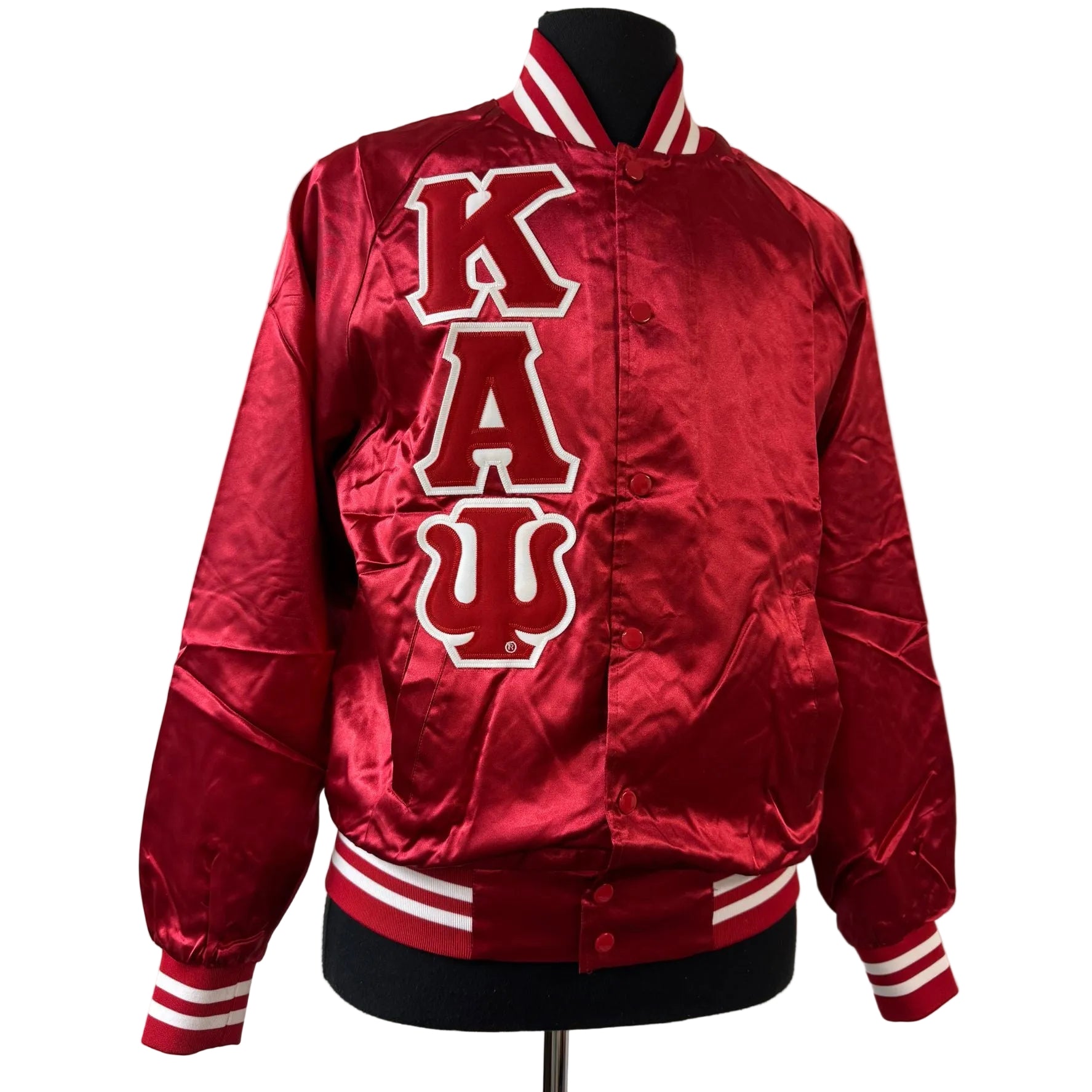Kappa Satin Baseball Jacket Red