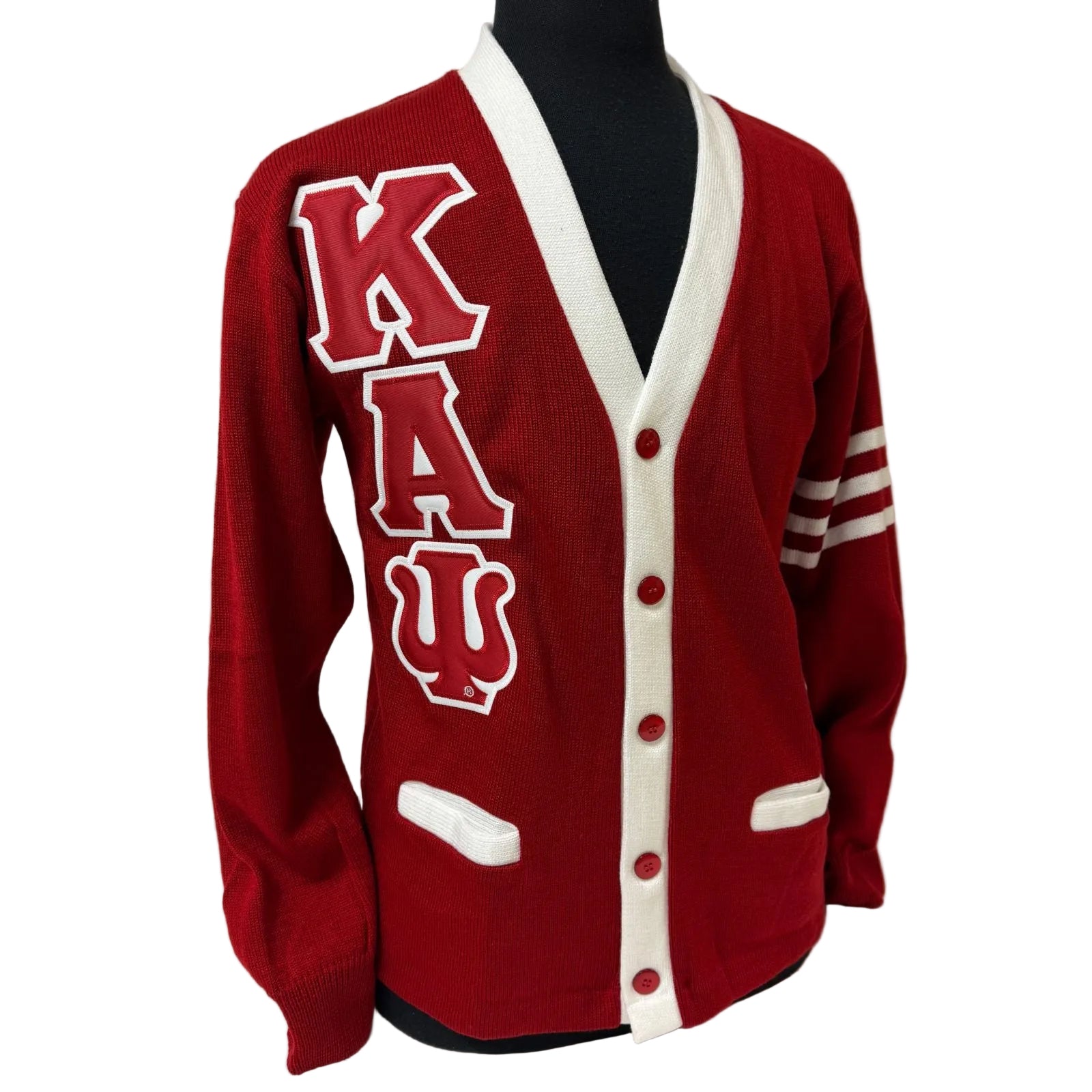 Kappa Varsity Cardigan Red and White