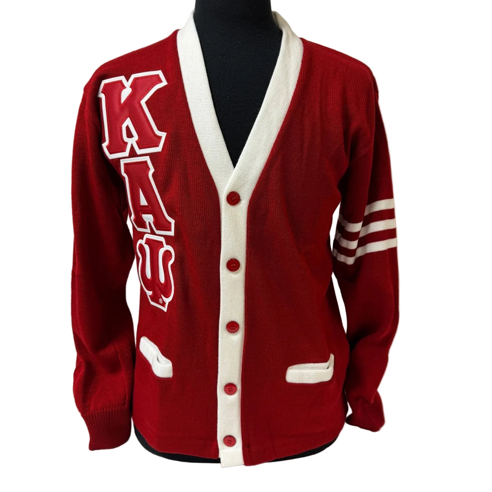 Kappa Varsity Cardigan Red and White
