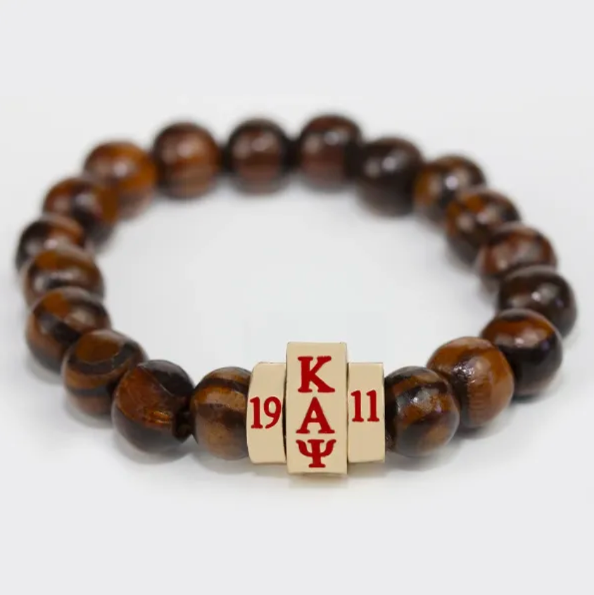Kappa Wood Bead Bracelet
