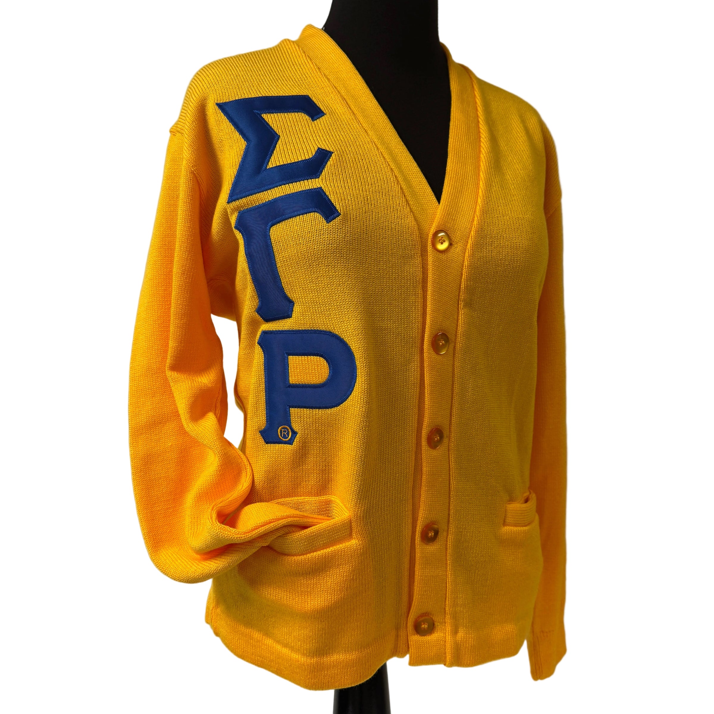 SGRho Varsity Cardigan Gold