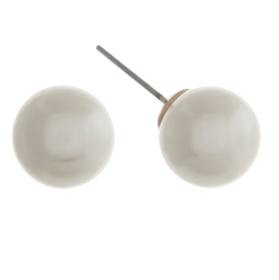 Ivory Pearl Stud Earrings