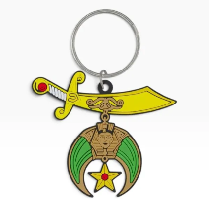 Shriner PVC Key Chain