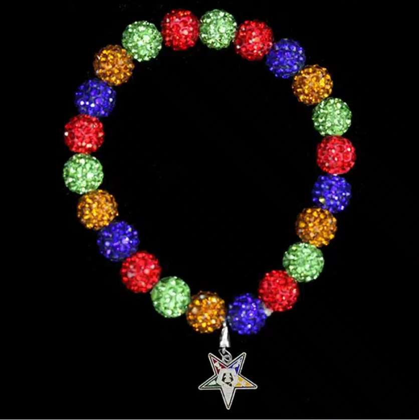 OES Stone Bead Bracelet with Star