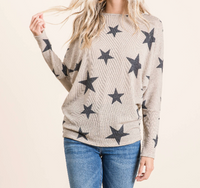 Star Print Knit Tunic