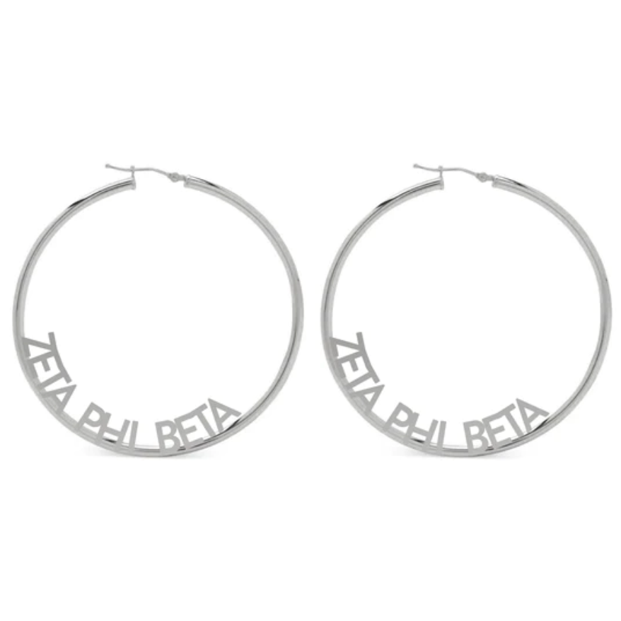 Zeta Hoops Earrings - Silver