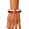 Delta 2 Pcs Red White Cable Bangles