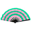 Pink & Green Line Dance Fan