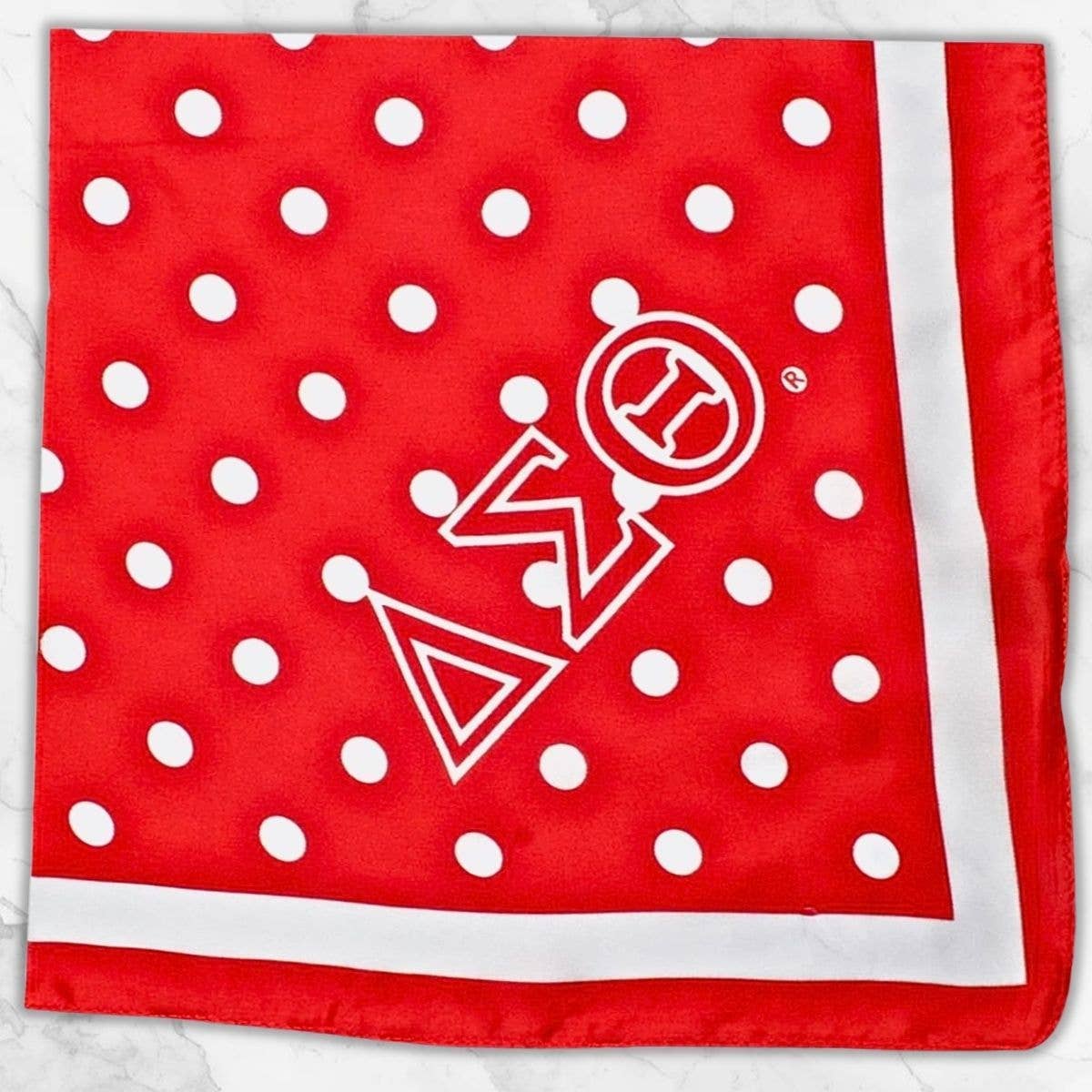 Delta Polka Dot Square Sorority Scarf