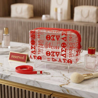 Delta Clear Graphic Print Makeup Pouch