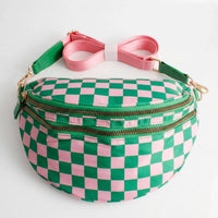 AKA Inspired Checkered Crossbody