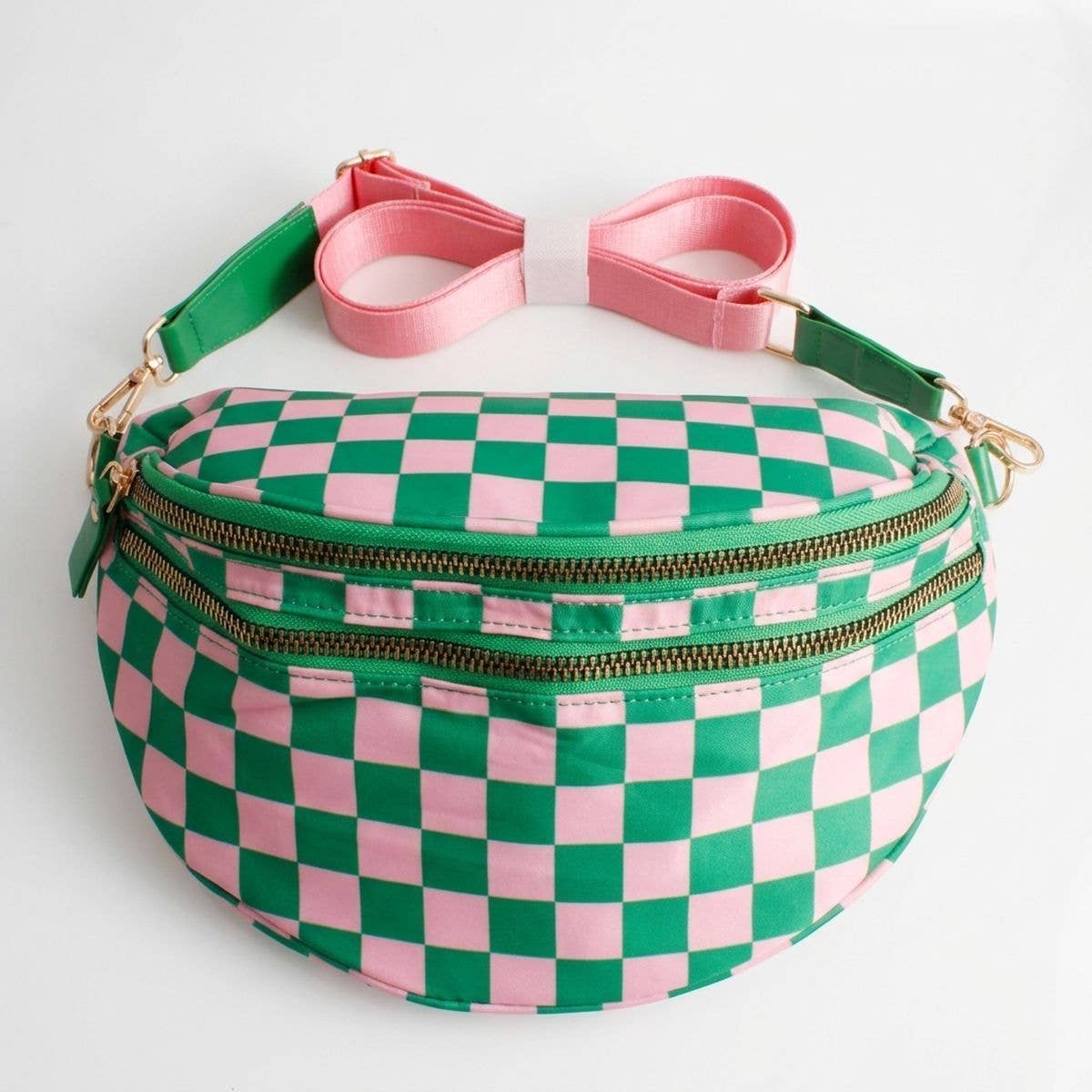 AKA Inspired Checkered Crossbody