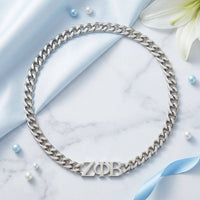 Zeta Silver Chain Greek Letter Necklace