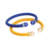 SGRho 2 Pcs Blue Yellow Cable Bangles