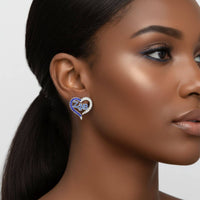 Zeta Heart Bling Earrings