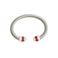 Delta Inspired Cable Bangle Bracelet