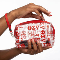 Delta Clear Graphic Print Makeup Pouch