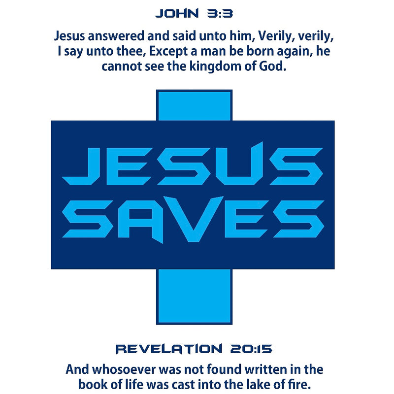 Jesus Save Light Blue T-shirt Blue/Dark Blue design