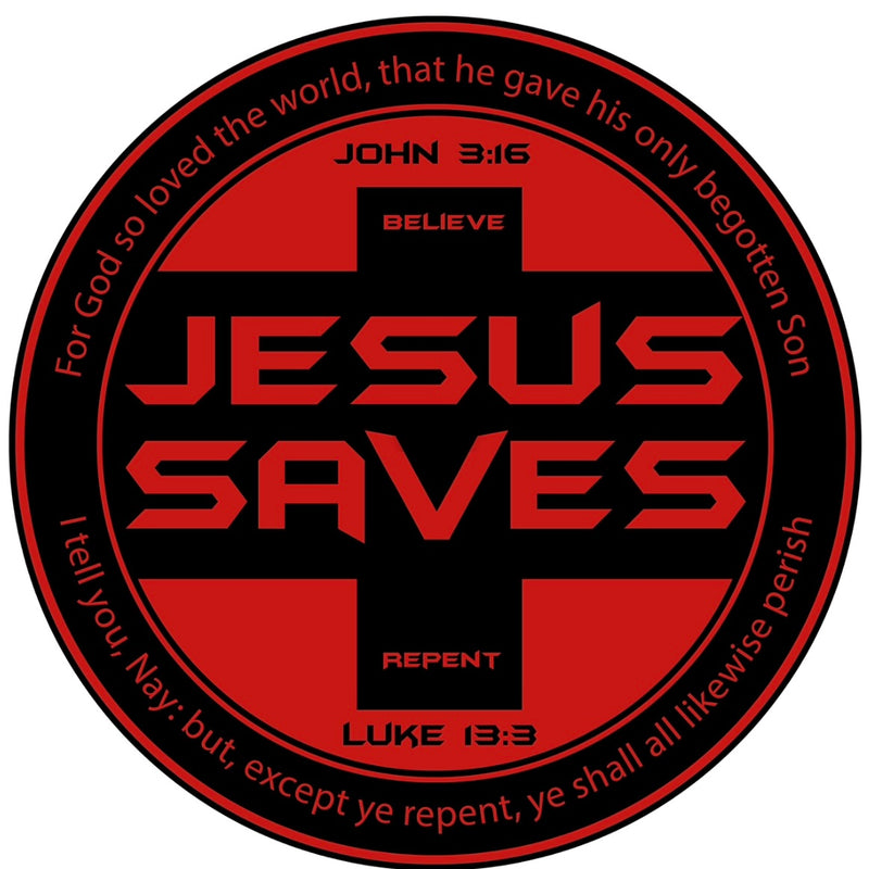 Jesus Save Red T-shirt Red/Black design